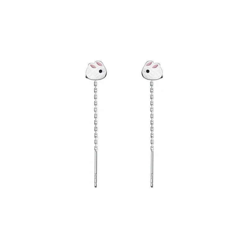 Trustdavis Genuine Fashion 925 Sterling Silver Jewelry Cute Sweet Mouse Stud Earrings For Women Girls Wedding Jewelry Gift DA479