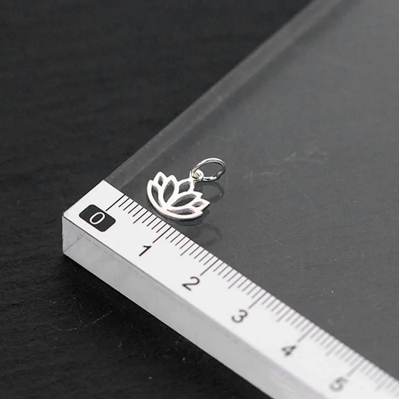 Hollow Out Lotus Charm Pendant DIY Accessories Jewelry DZ138