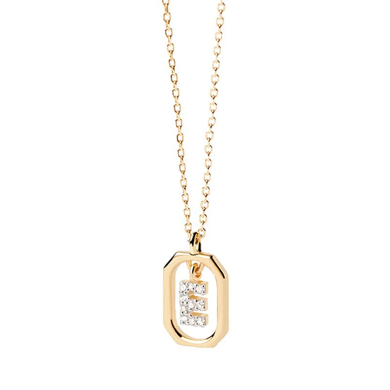 Square Hollow 26 Letter Necklace DS4772