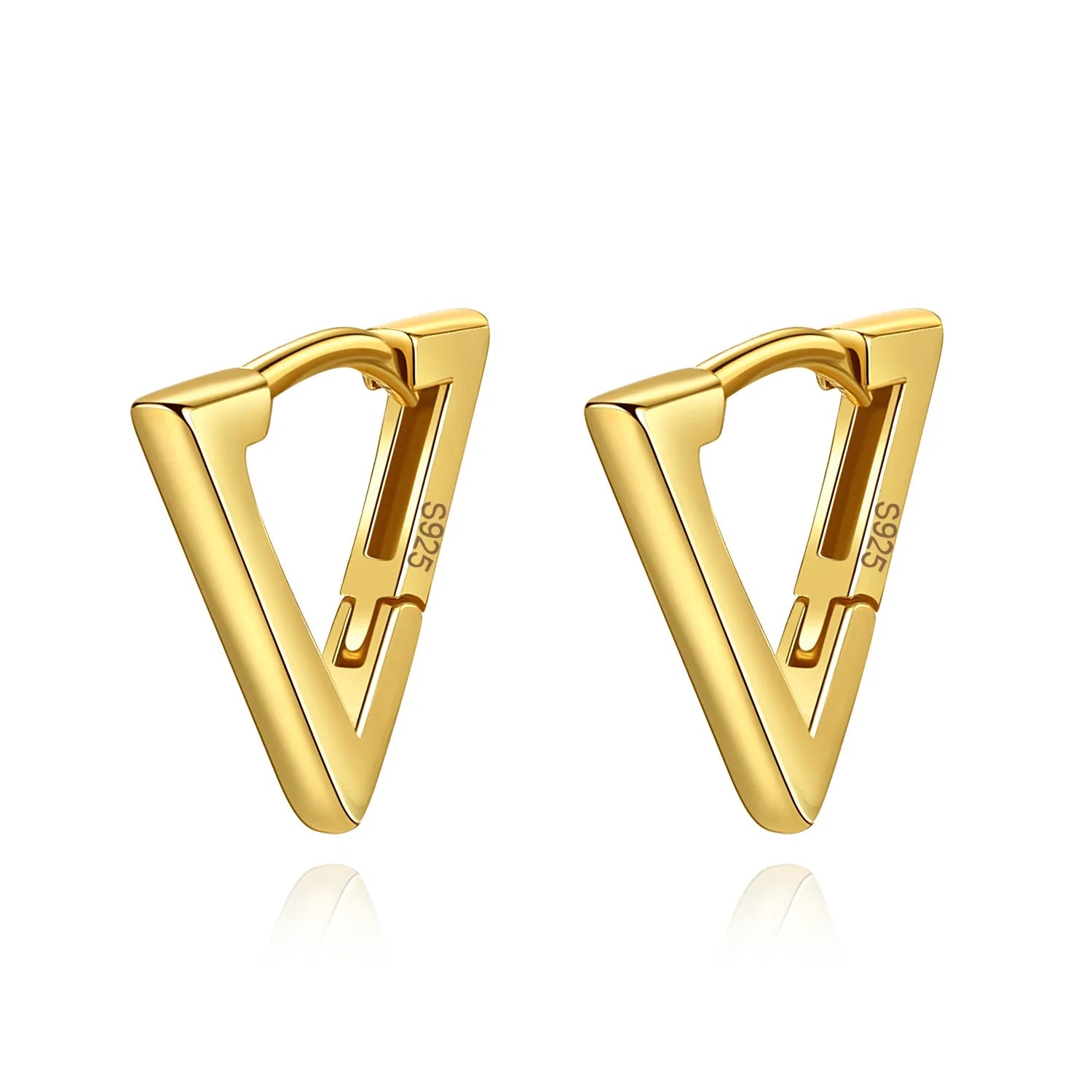 Minimalist Geometric Triangle Gothic Hoop Earrings DA737