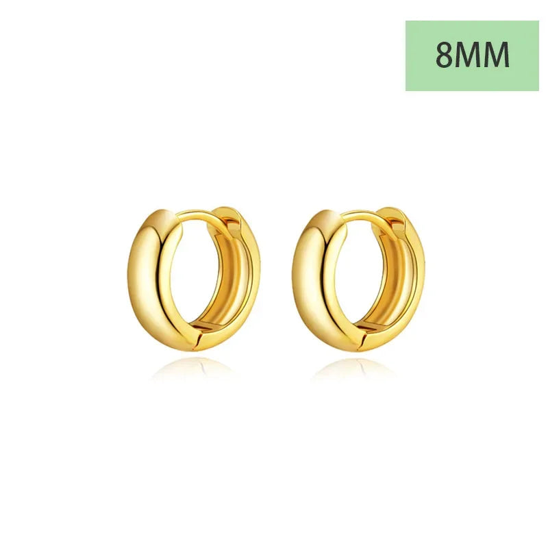 TrustDavis Girls 925 Sterling Silver Charm Sweet Hoop Earrings Fashion Cute Gift for Women Fine Jewelry DS3659