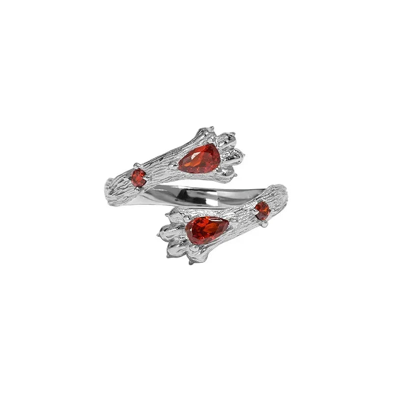 TrustDavis S925 Solid Sterling Silver Cute Cat Claw Cocktail Opening Ring for Women Grils Party Fine Jewelry Wholesale DS3863