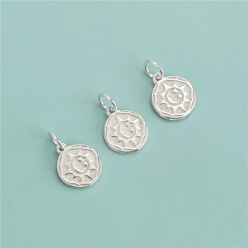 Sun Round Charm Pendant DIY Necklace Bracelet Accessories DZ653