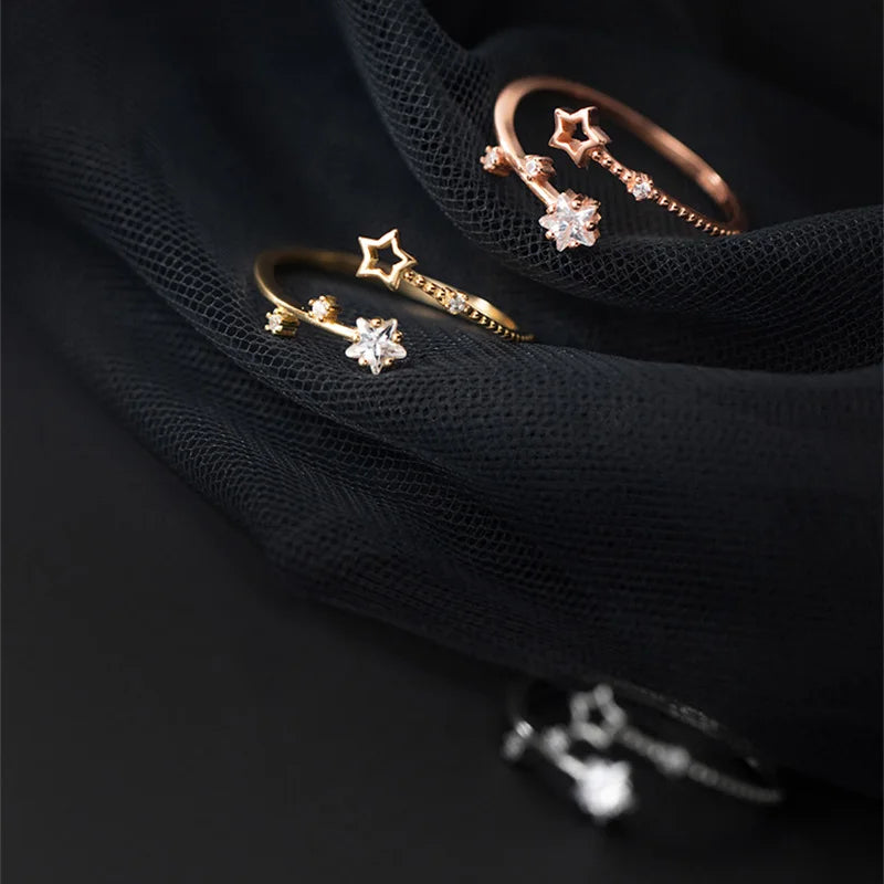 Star Opening Rings For Women Mother's Day Fine 925 Jewelry L200