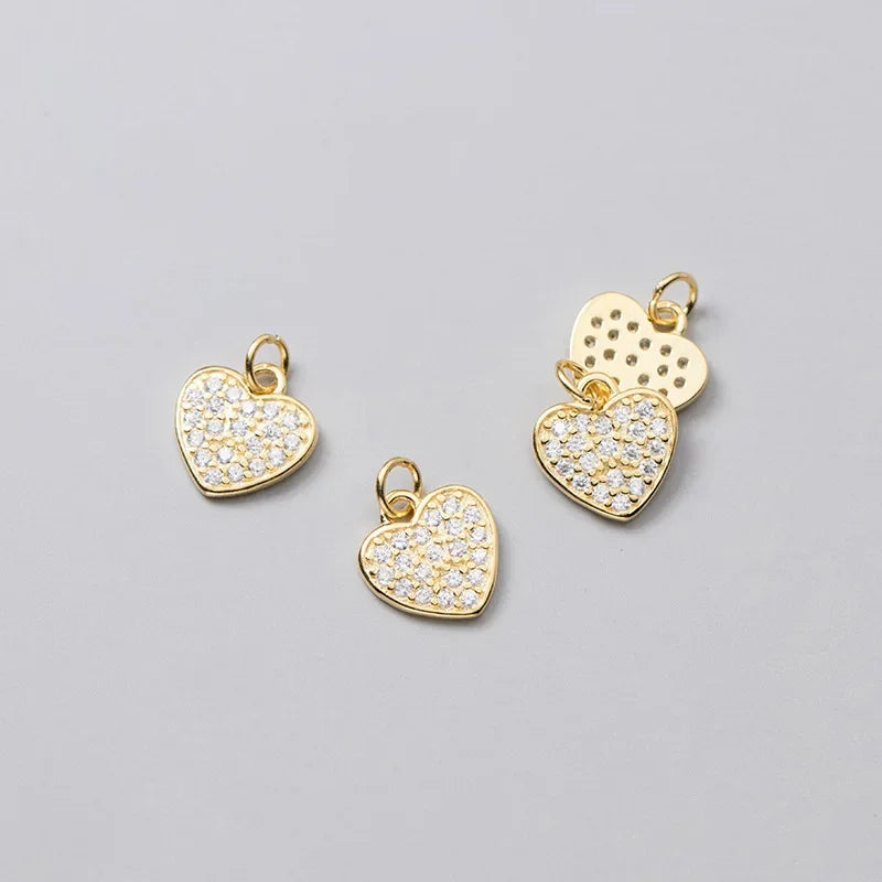 Heart Charm Pendant Handmade DIY Accessories DZ35