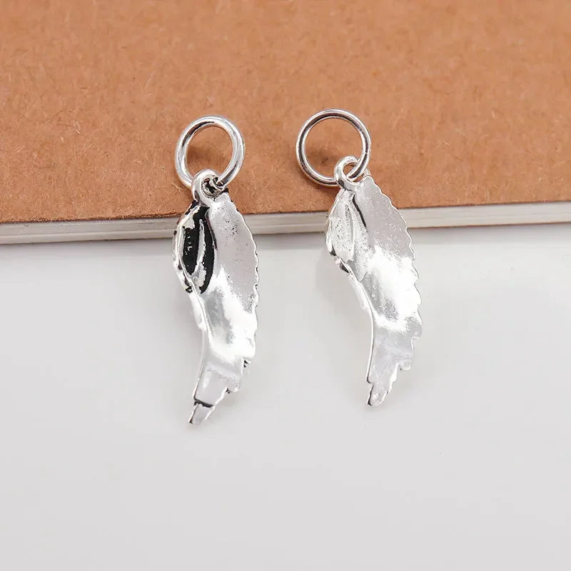 Angel Wings Charm Pendant DIY Accessories Fine 925 Jewelry HY800