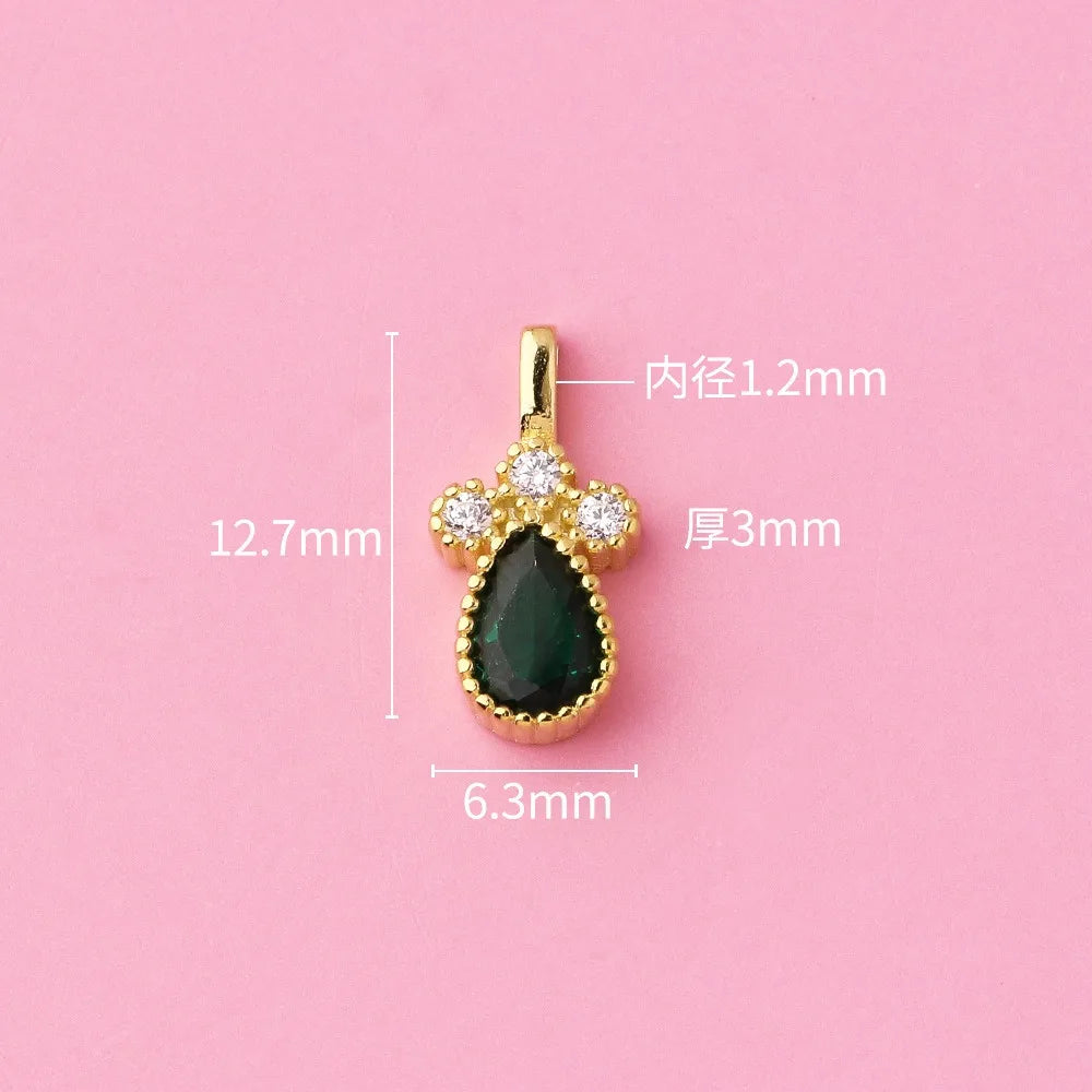 Zircon Water Droplets Charm Pendant DZ1658