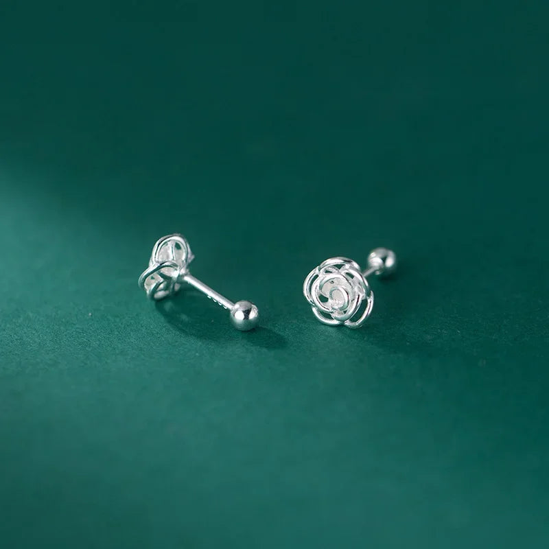 Rose Flower Screw Earring DA2180