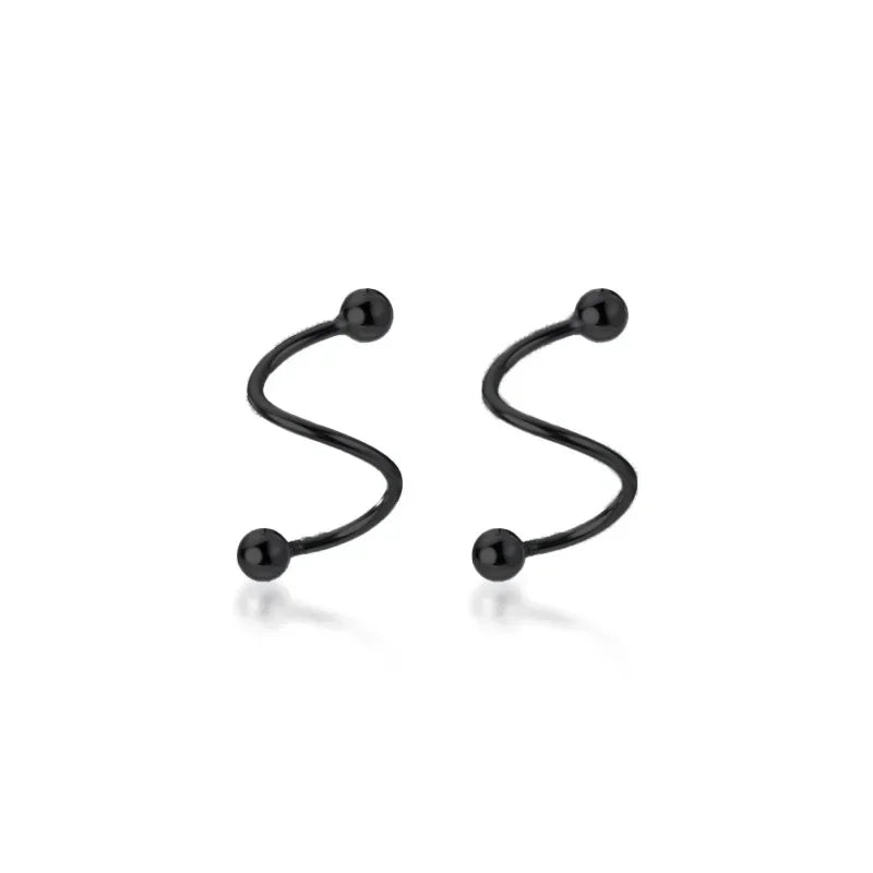 TrustDavis 925 Sterling Silver Women's Small Ball Beads Ear Bones Ear Buckle Ring Tightly Packed Mini Double Ring Earring DA1157