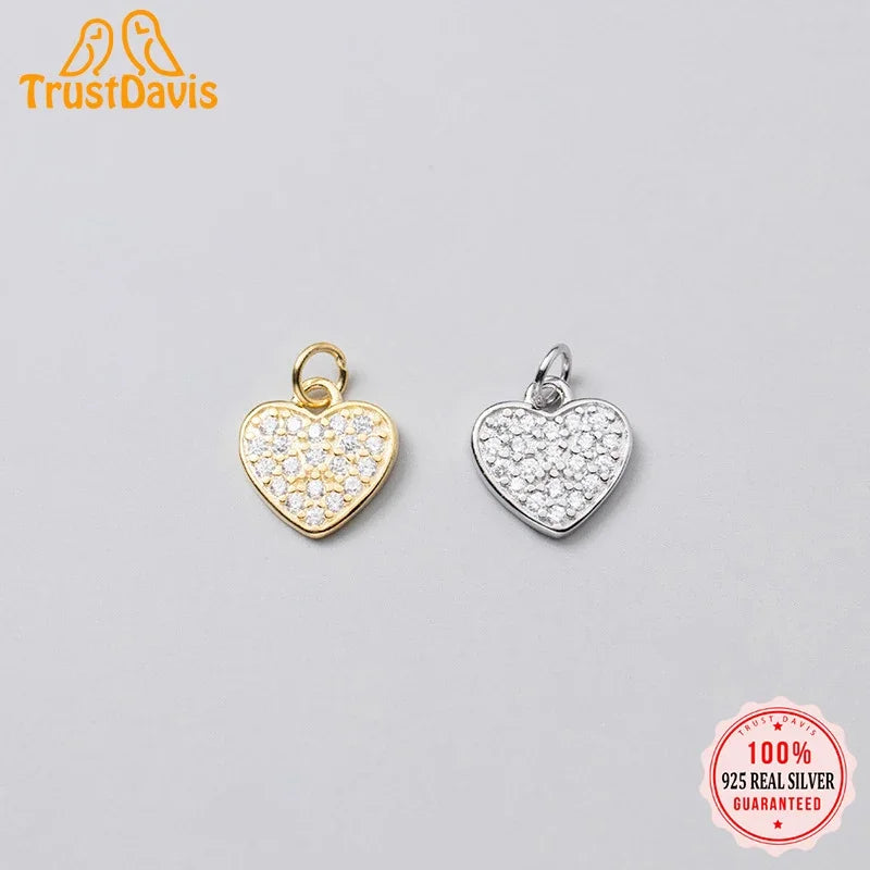 Heart Charm Pendant Handmade DIY Accessories DZ35