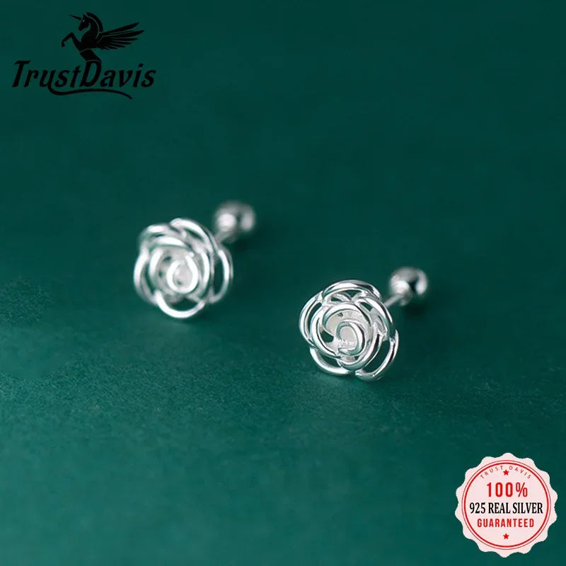 Rose Flower Screw Earring DA2180