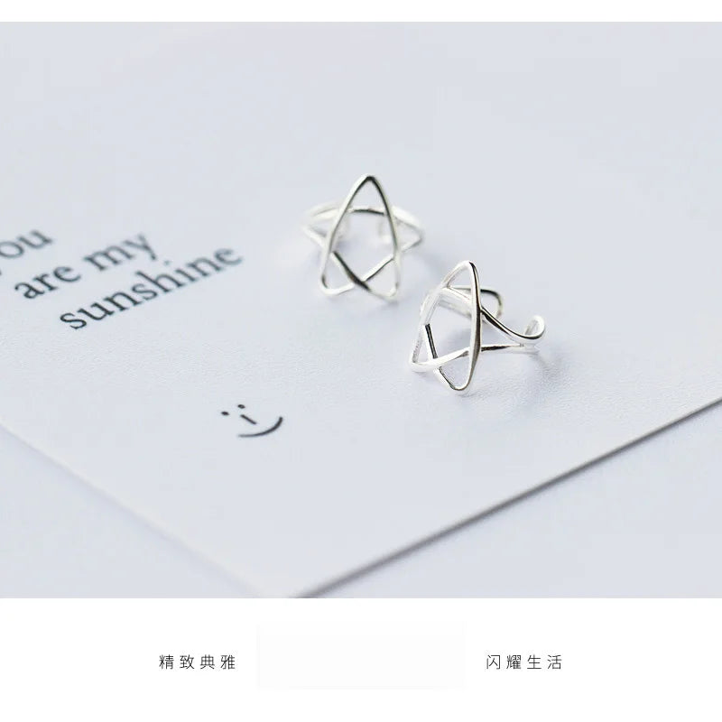 Star Ear Cuff Clip on Earrings DS489