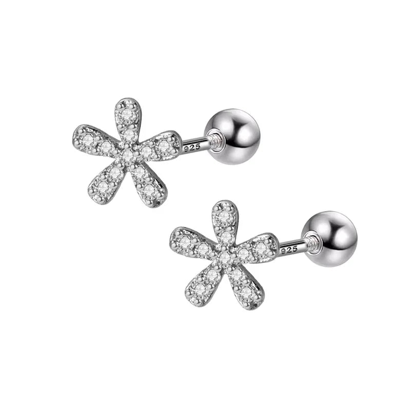 Sweet Flower Screw Stud Earrings DA1922