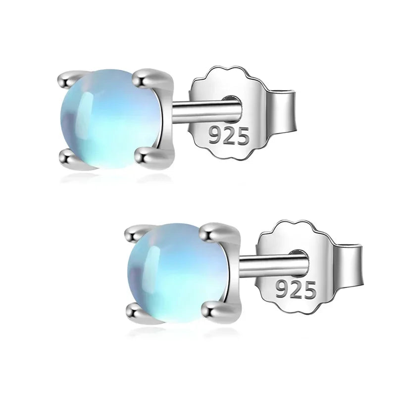 Small Gradient Color Composition Glass Stud Earrings DA48