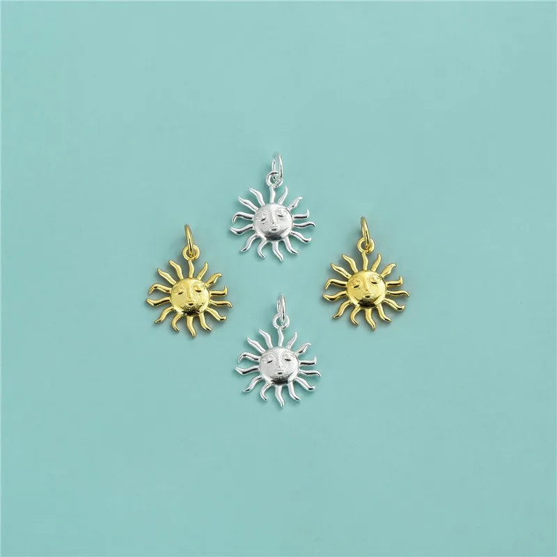 Sun Face Charm Pendant Handmade DIY Accessories DZ1712