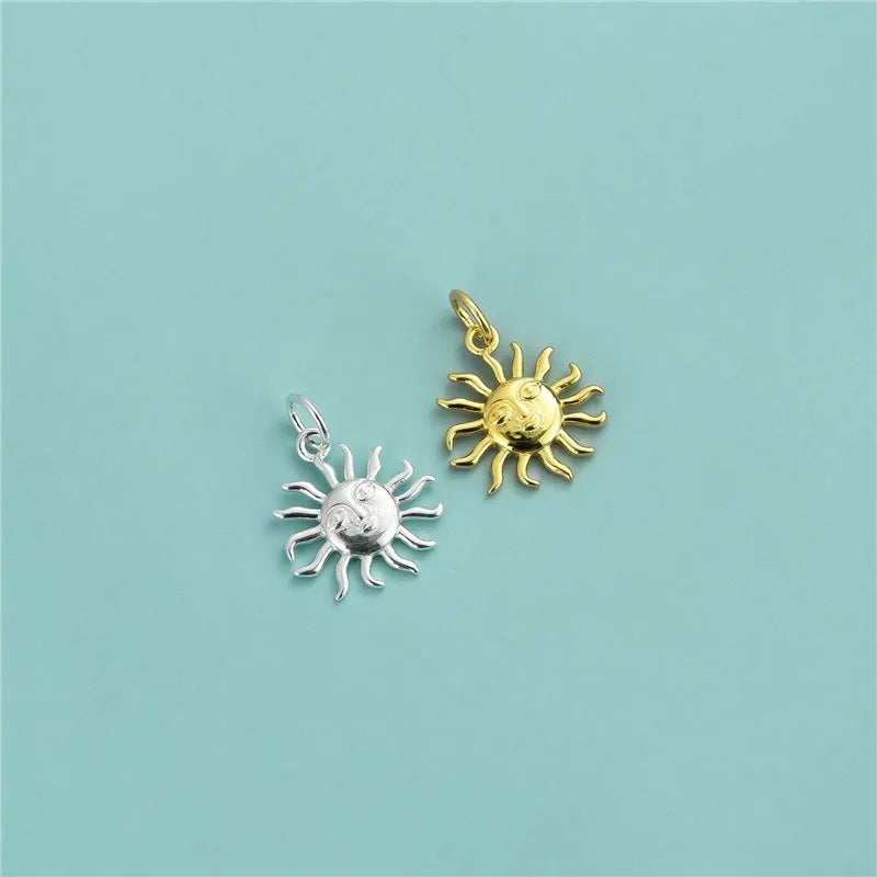 Sun Face Charm Pendant Handmade DIY Accessories DZ1712