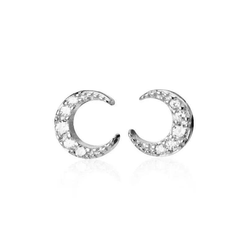 Sweet Mini Moon Stud Earrings DA899