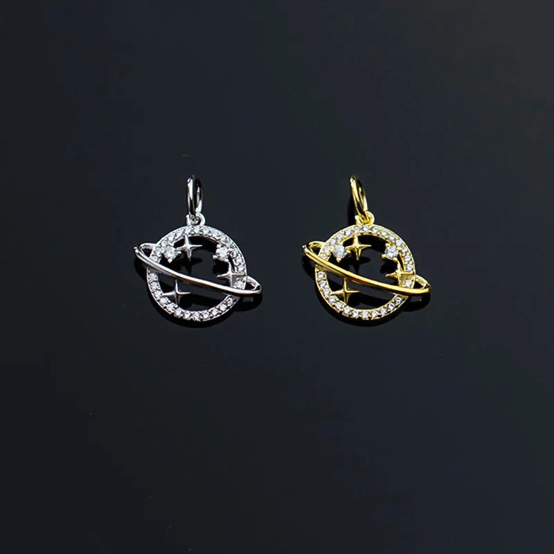 Star Planet Shiny Charms Pendant DIY Accessories Jewelry HY305