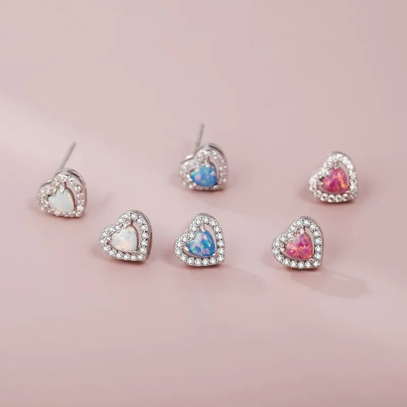 Trustdavis 100% 925 Sterling Silver Women's Jewelry Fashion romantic cute Stud Earrings Gift For School Girls Teens Lady DS4048