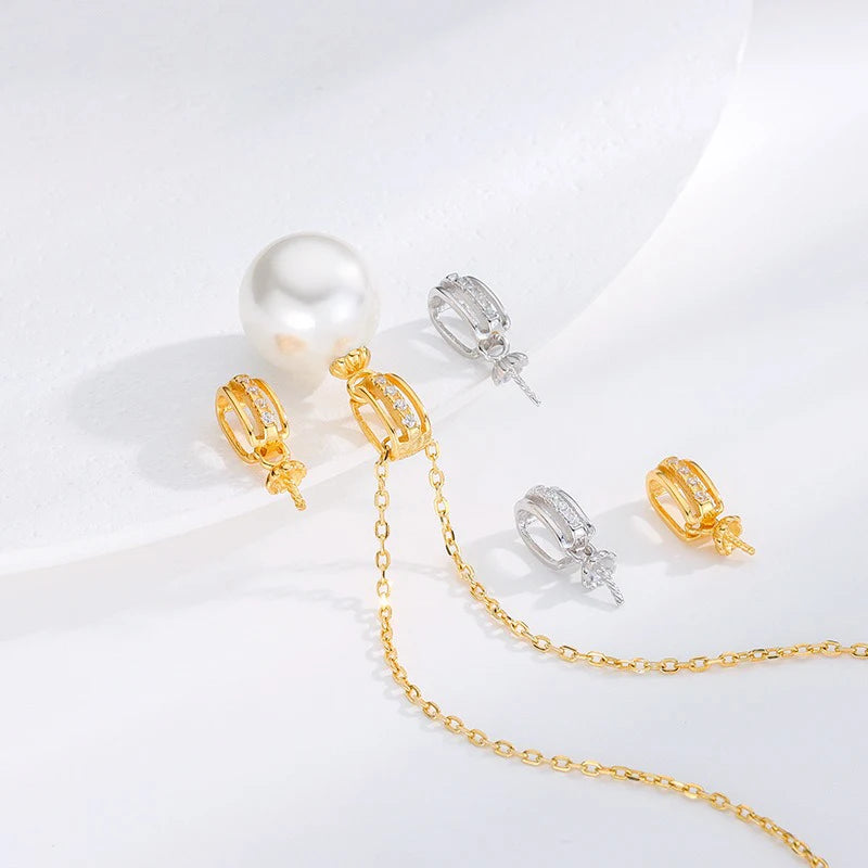 Fashion Geometric Pearl Jade Pendant DZ1831