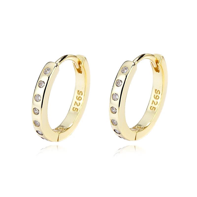 TrustDavis Real 925 Sterling Silve Hoop Square Cat's Paw Heart CZ Pendant Hoop Earrings For Daughter Girls Women Jewelry DG0190