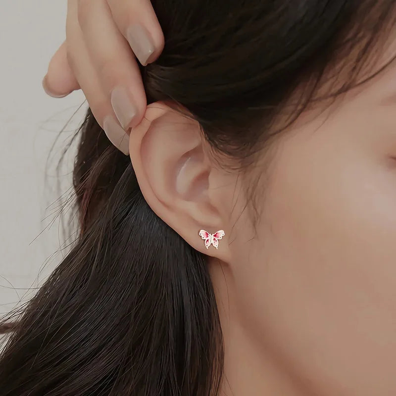 Sweet Romantic Butterfly Stud Earrings DA3208