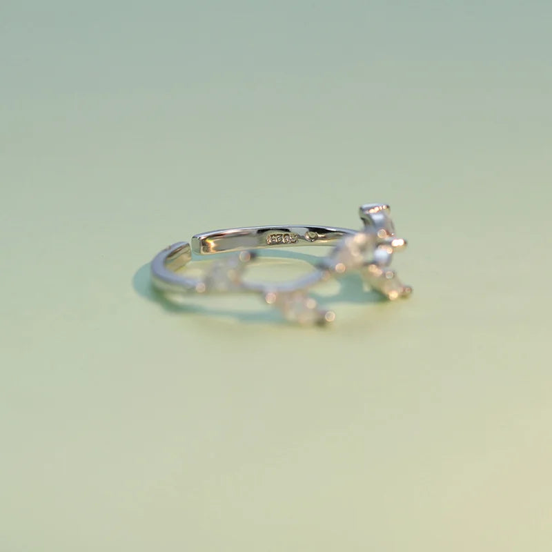 Leaves Cocktail Ring Sizable 5 6 7 Girls Kids Xmas Gift DS532