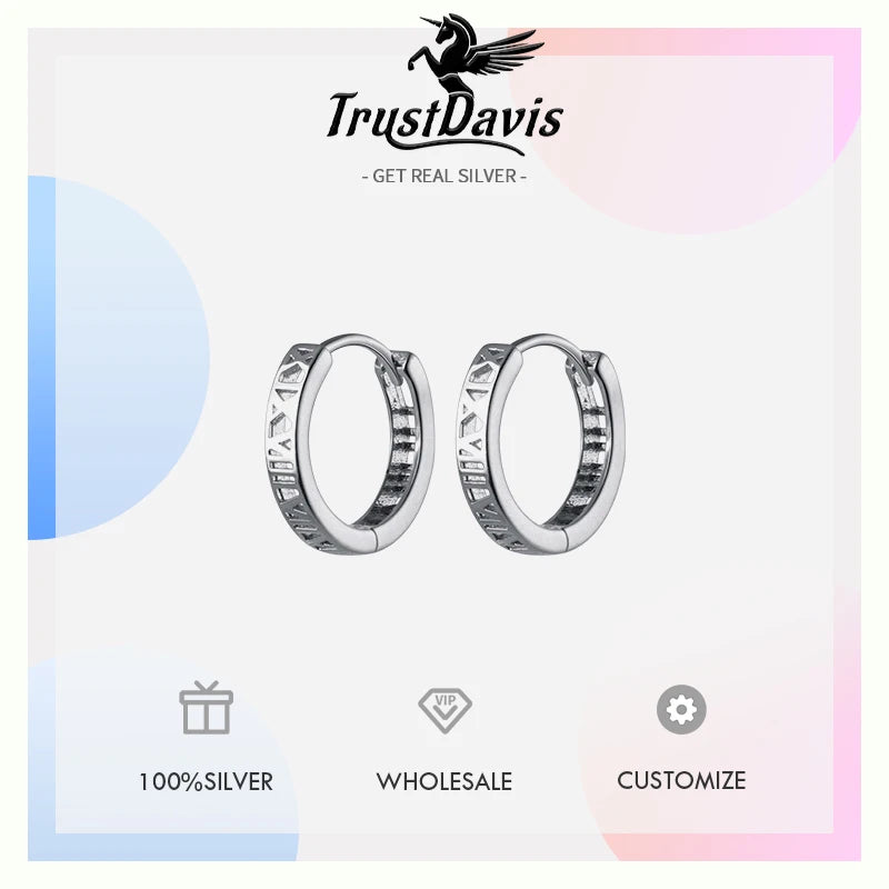 Hoop Earring Roman Numerals Ear Cuff Clip DA022