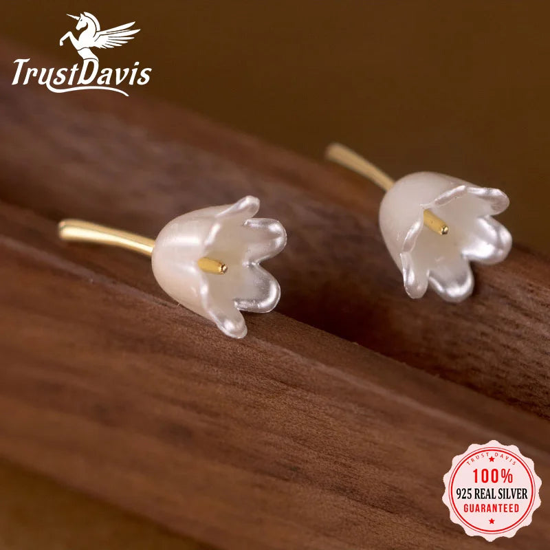 Sweet Bell Orchid Flower Stud Earrings DG0177
