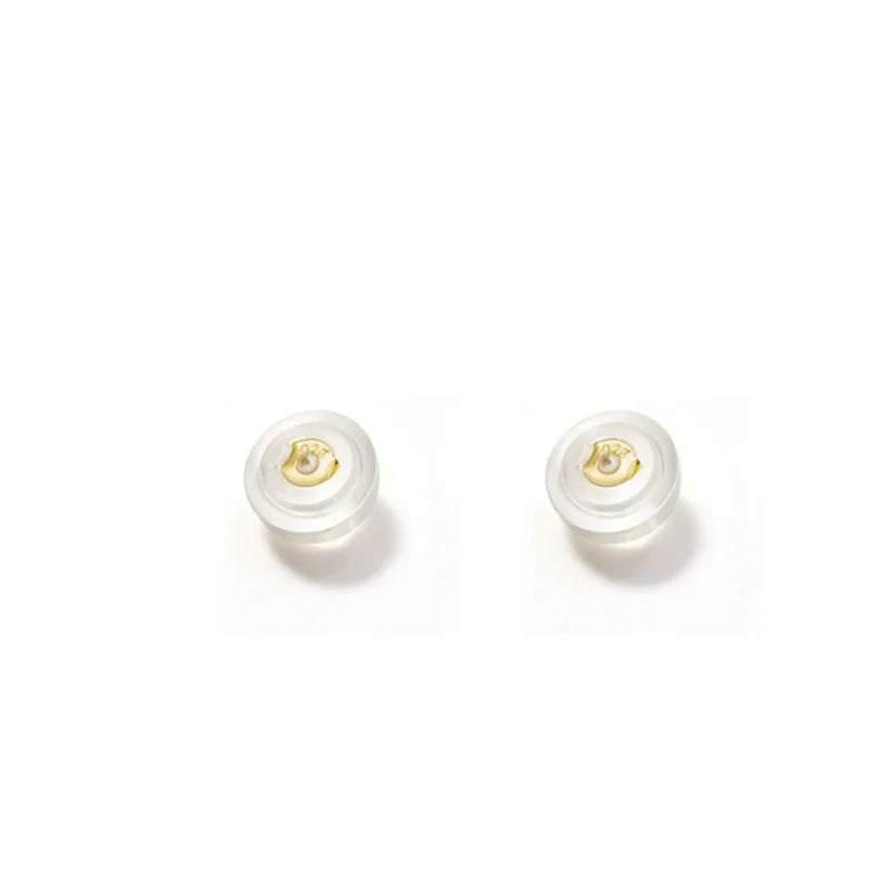 Trustdavis Real 925 Sterling Silver Silicone Ear Plug Earplugs Stud Earring DB1248