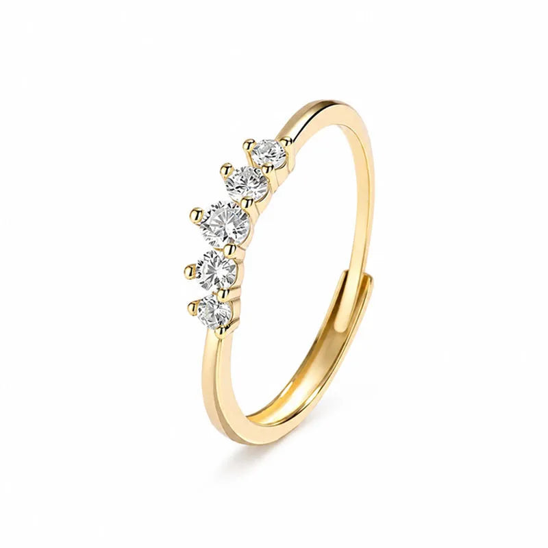 Crown Open Zircon Ring DS4907