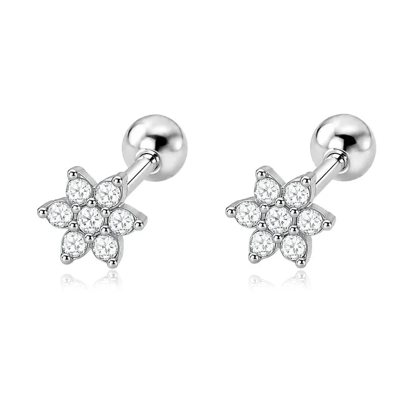Flower Zircon Stud Earring DS4902