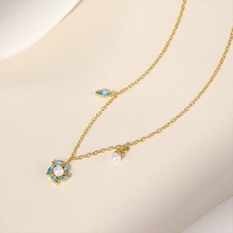 TrustDavis Real 925 Sterling Silver Fashion Simple Heart-shaped Hollow Zircon Necklacefor Women Girls Gift Fine Jewelry DS4705