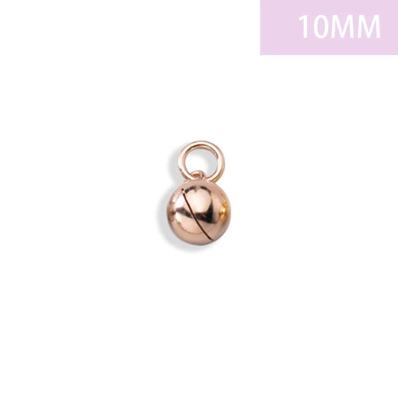 TrustDavis Real 925 Sterling Silver Glossy Round Small Bell Charm Pendant Handmade DIY Accessories Jewelry Wholesale DZ1792