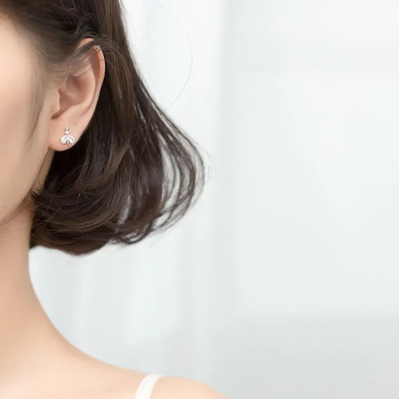 TrustDavis Original 925 Sterling Silver Ballet Dancer CZ Stud Earrings For Women Wedding Party Valentine's Day Jewelry DA2798