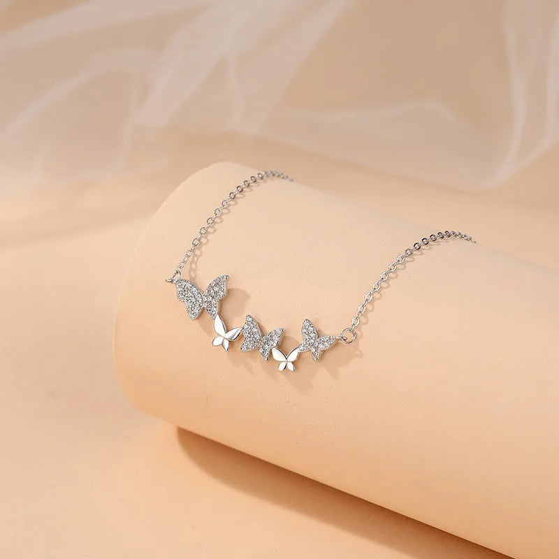 Butterfly Zircon Necklace for Women Girls Gift Jewelry DS4238