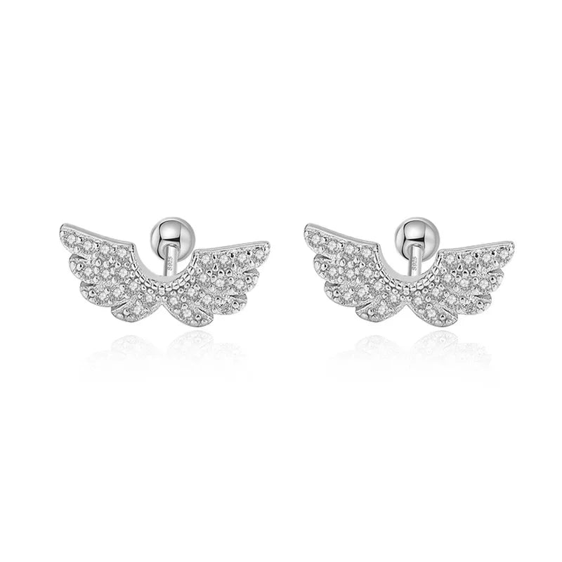 Angel Wings Beads Screw Earring DG0111