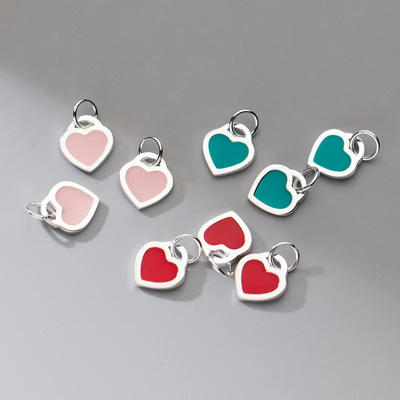 Glaze Heart Love Pendant HY881