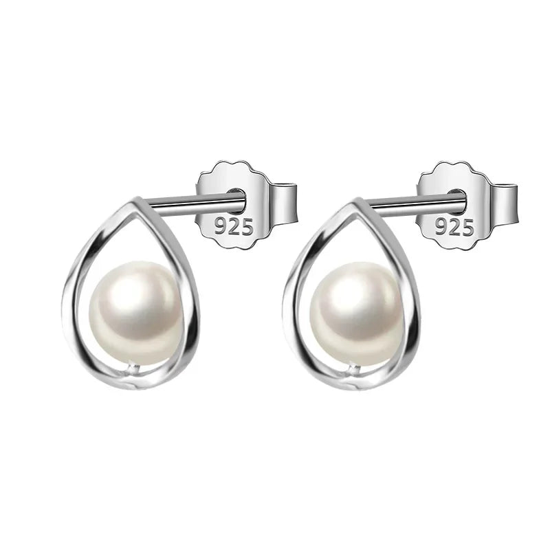 Water Drop Synthesis Pearl Stud Earring DB228