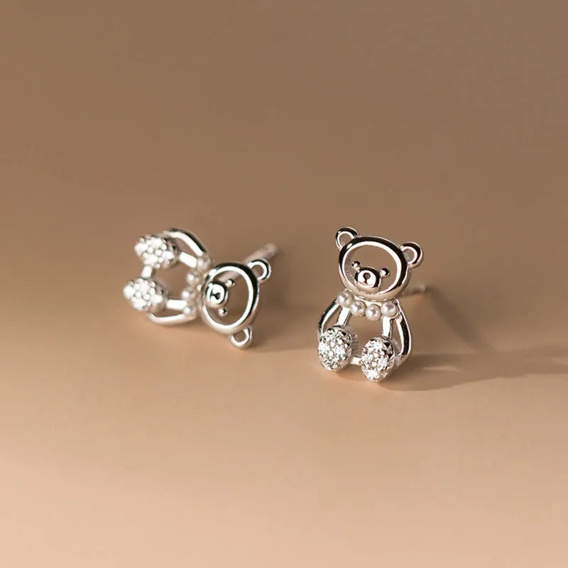 Bear Zircon Stud Earring DS4900