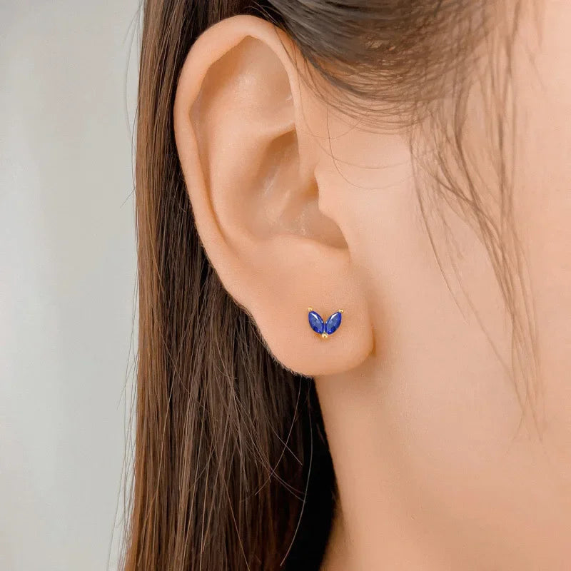 Colour Zircon Horse Eye Charm Stud Earrings DA2656