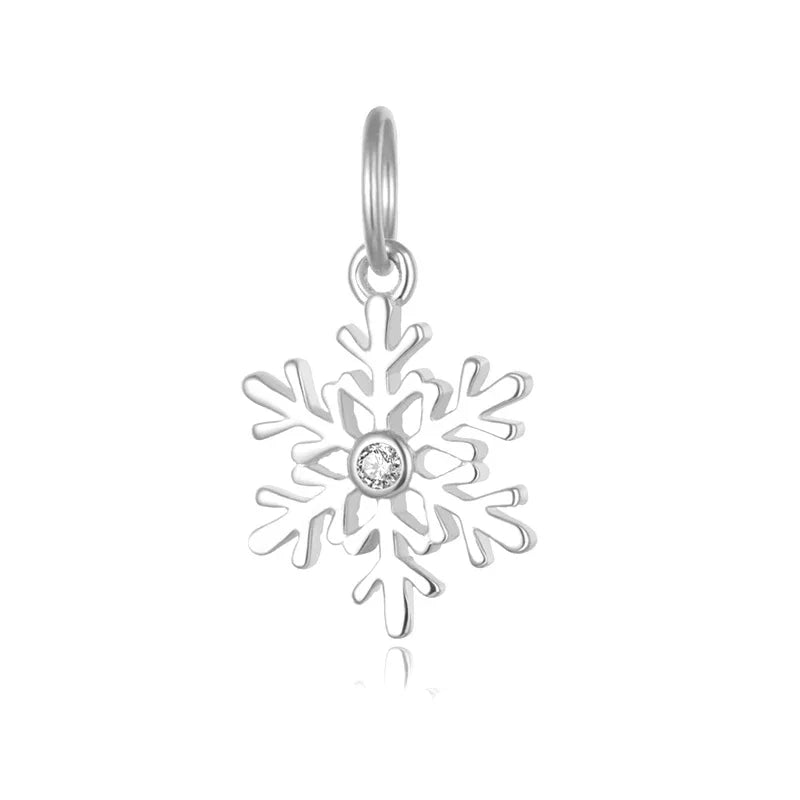 Winter Snowflakes Charm Pendant DIY Accessories Jewelry DZ78