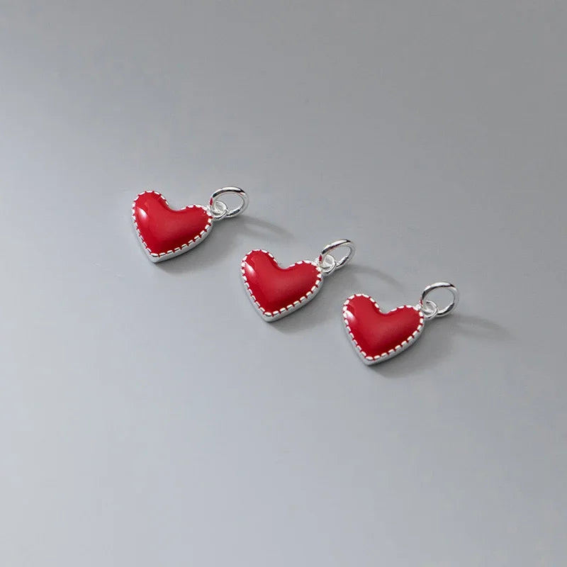 Heart Pendant DIY Necklace Bracelet Accessories Fine Jewelry Gift HY990