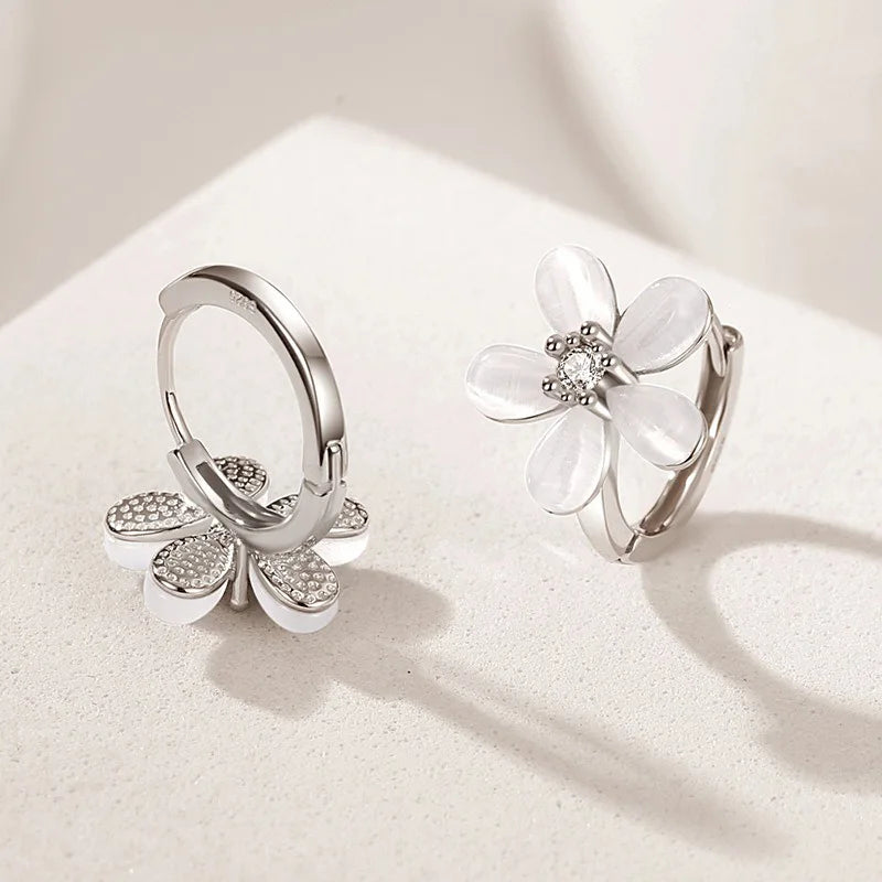 Fashion Sweet Flower Hoop Earrings DS4370