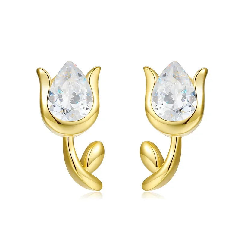Tulip Flower Stud Earrings DA3144