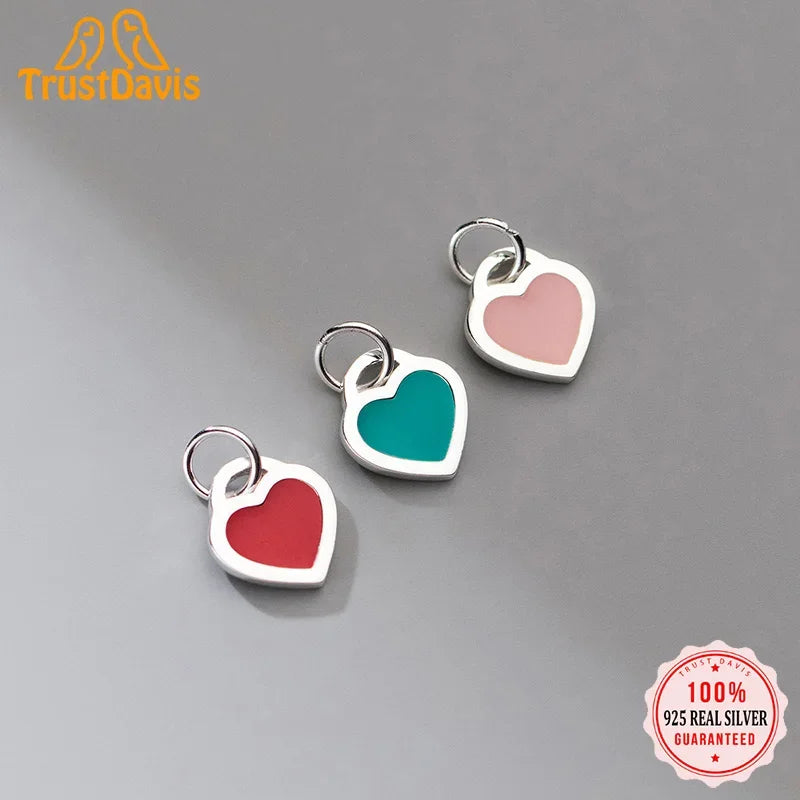 Glaze Heart Love Pendant HY881