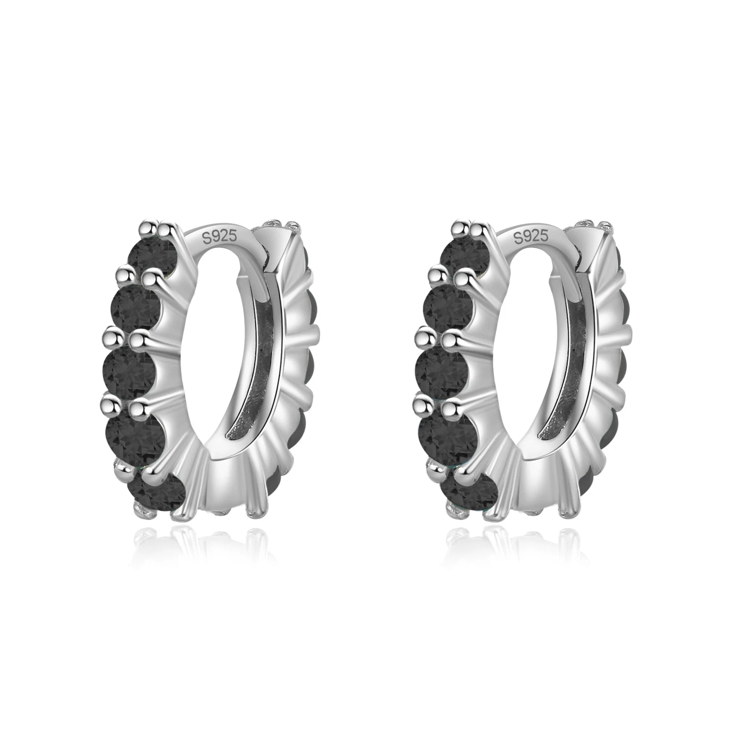 Real 925 Sterling Silver Fashion Sweet Colour Hoop Earring DA2691
