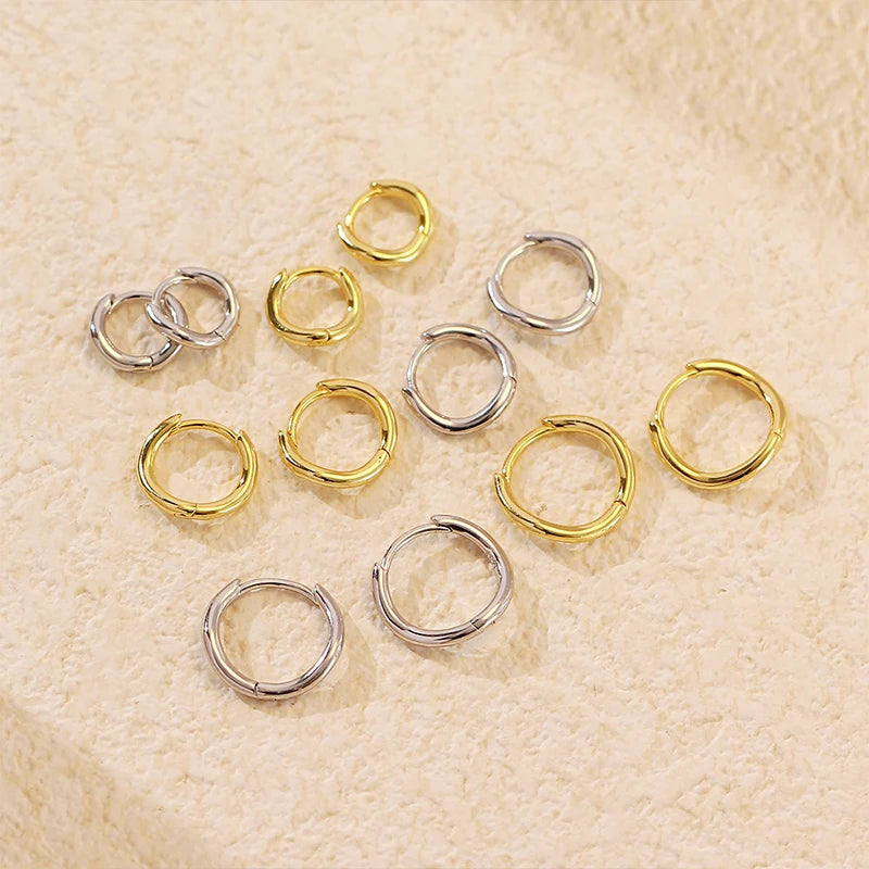 TrustDavis Real 925 Sterling Silver Women's Fashion Simple Wavy Irregular Earrings for Women Girls Gift Fine Jewelry DS4699