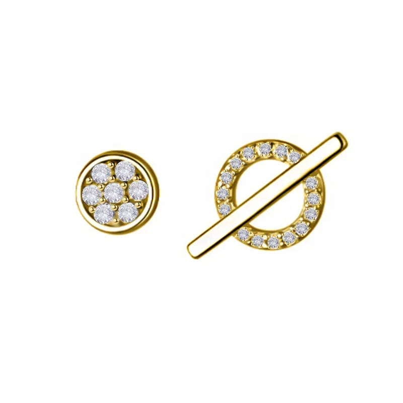 Asymmetric Planet Star Stud Earrings DA629