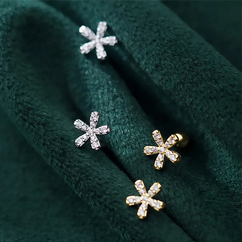 Sweet Flower Screw Stud Earrings DA1922